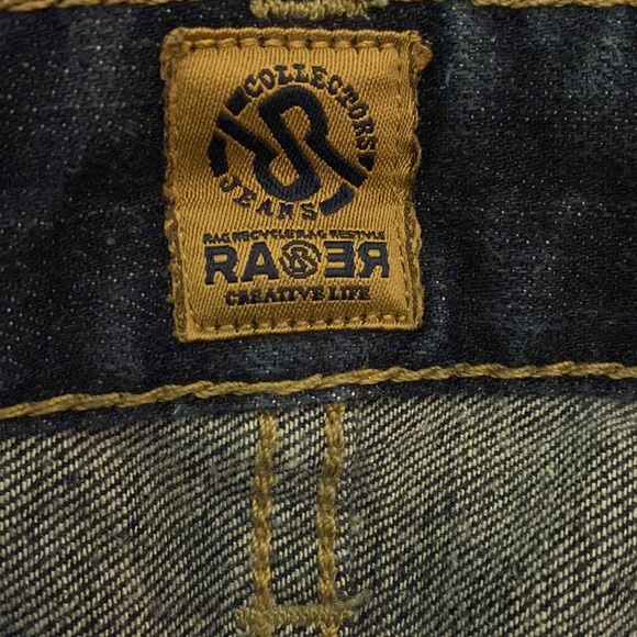 RA-RE Collectors Jeans Rag Recycle Rag Restyle Button Fly Slim Jeans Size 30 - Picture 11 of 14